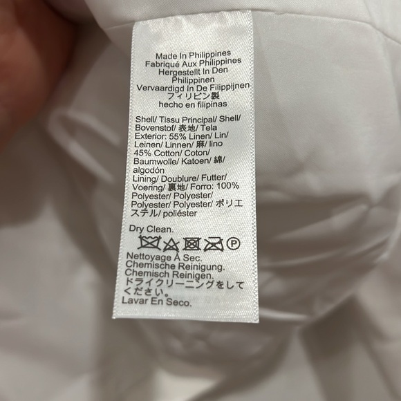 J. Crew Factory Linen-blend One-button Blazer White Size 12 - Picture 7 of 7